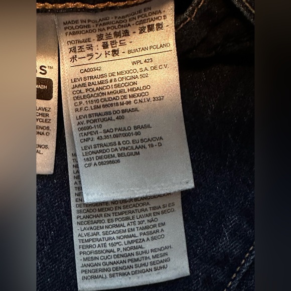 Levi’s 511 Premium Mens Jeans Tag Size 36x30 Measures 35x29 Dark Wash Blank Tag - Picture 11 of 16